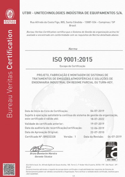Certificate UTBR